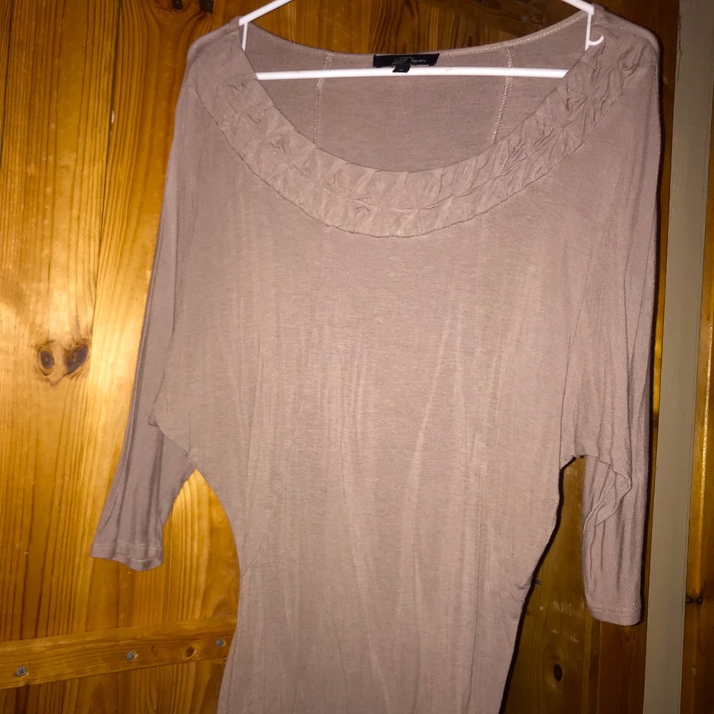 Brown/tan colored shirt size small